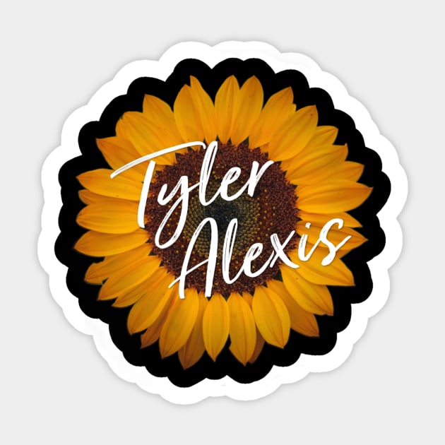 'Tyler Alexis' Sunflower design Sticker by Tyler Alexis Music